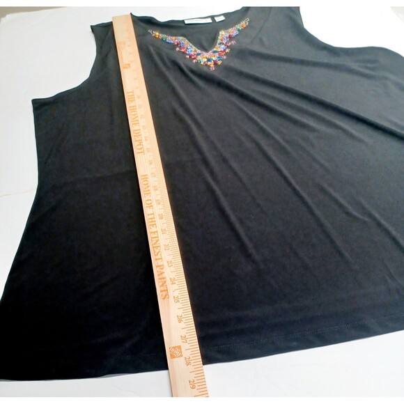 Susan Graver Black Women's Embellished Jacket And Shell 2-pc  Set Size 2X - Picture 10 of 13